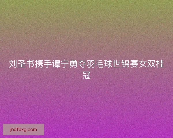 刘圣书携手谭宁勇夺羽毛球世锦赛女双桂冠